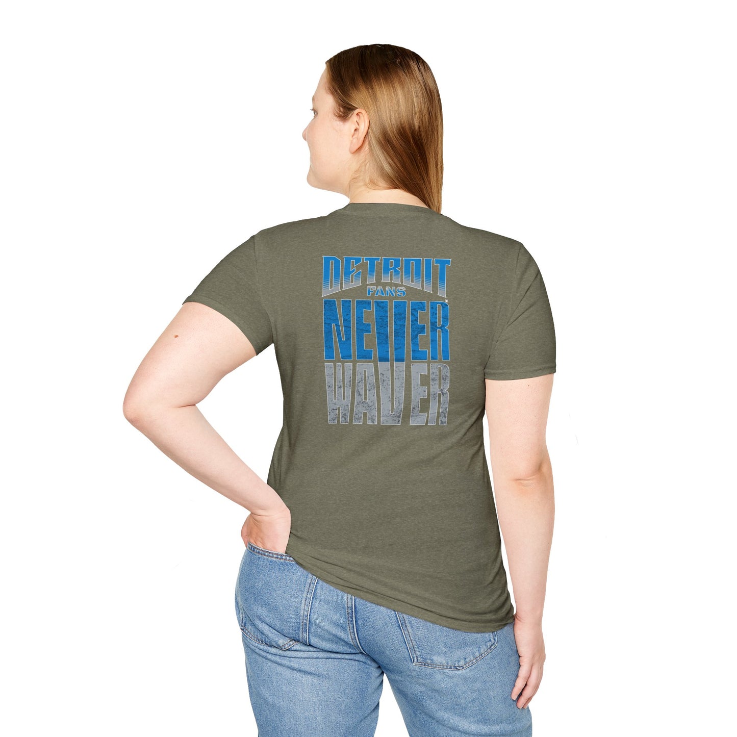 Detroit Fans Never Waver Unisex Softstyle T-Shirt