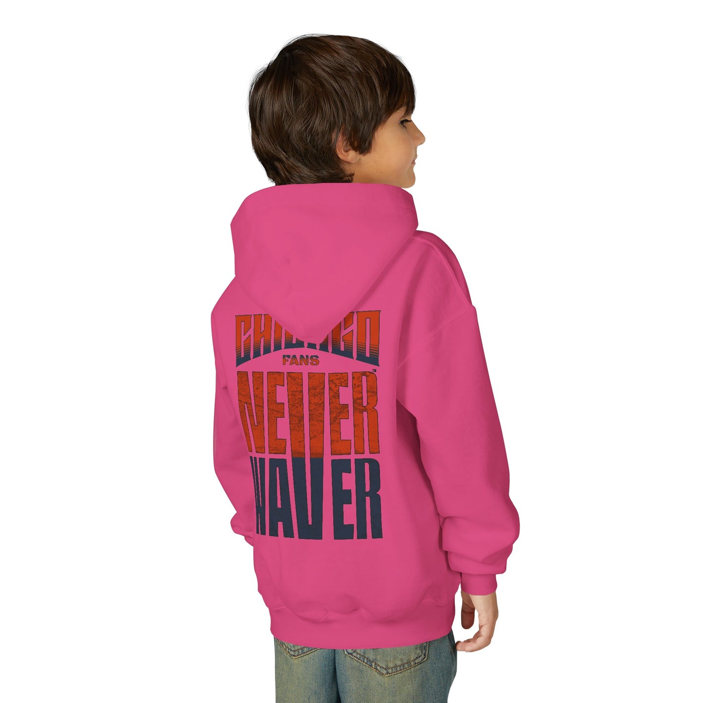 Chicago Fans Never Waver Youth Heavy Blend Hooded Sweatshirt