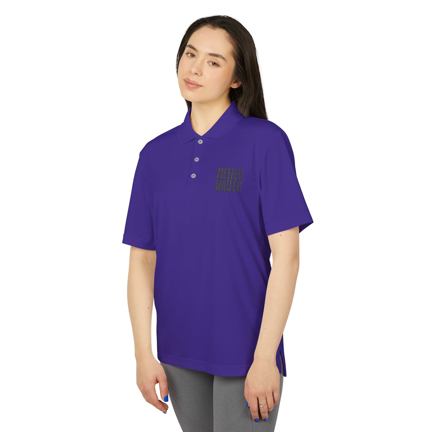Never Waver Embroidered adidas Unisex Performance Polo