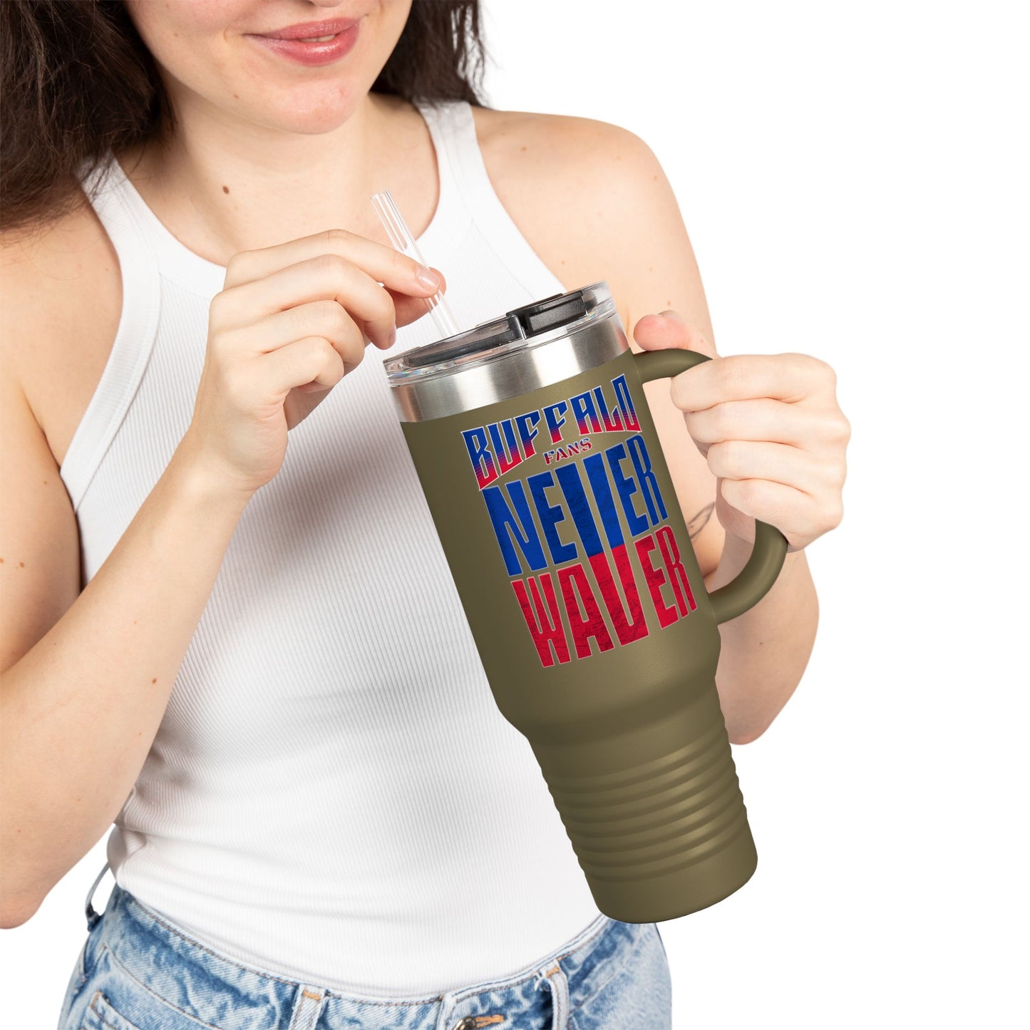 Buffalo Fans Never Waver Insulated Travel Mug, 40oz