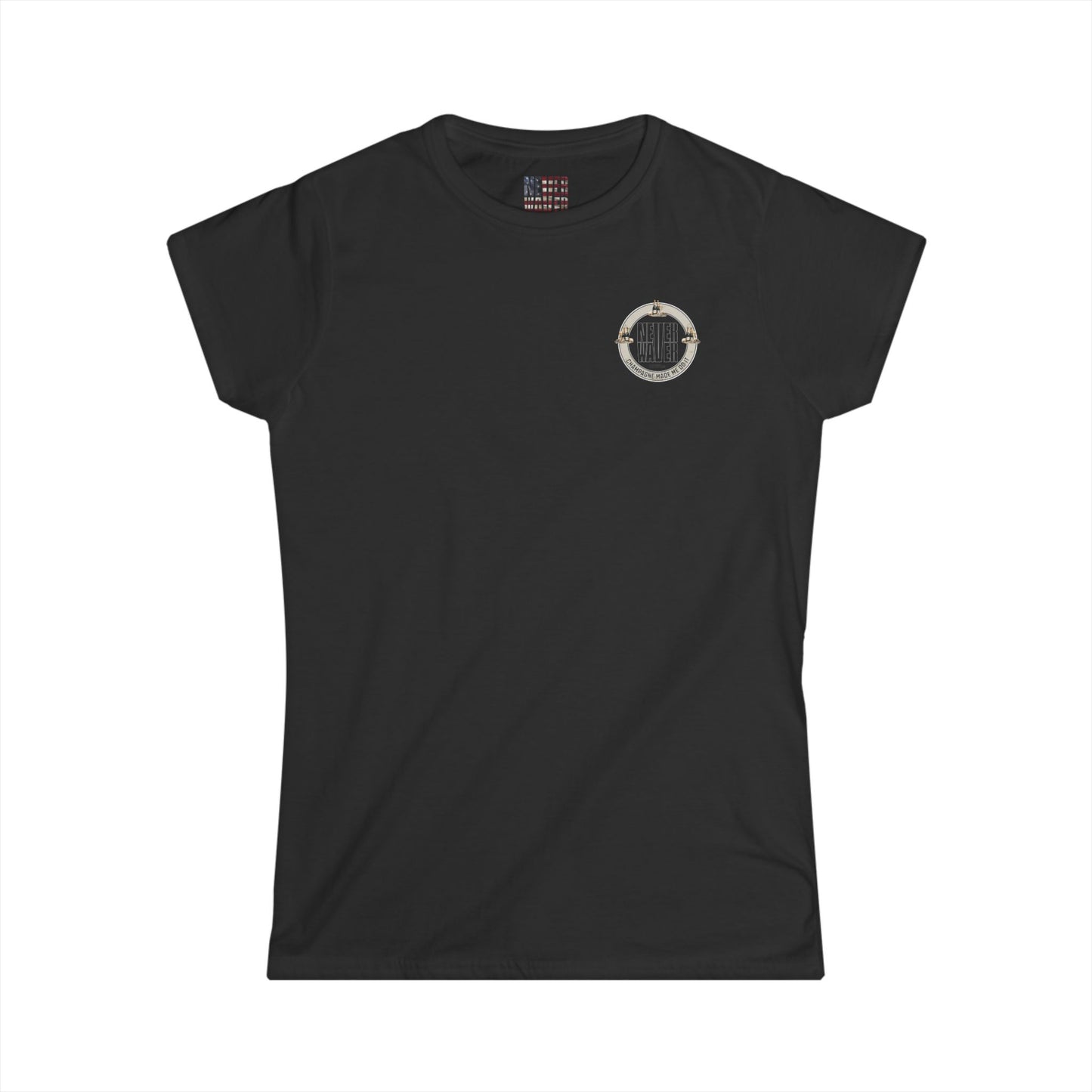 Never Waver Champagne Made Me Do It? Women's Soft Style Tee