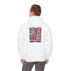 Never Waver Stylized Flag DesighnPatriotic Unisex Heavy Blend Hoodie