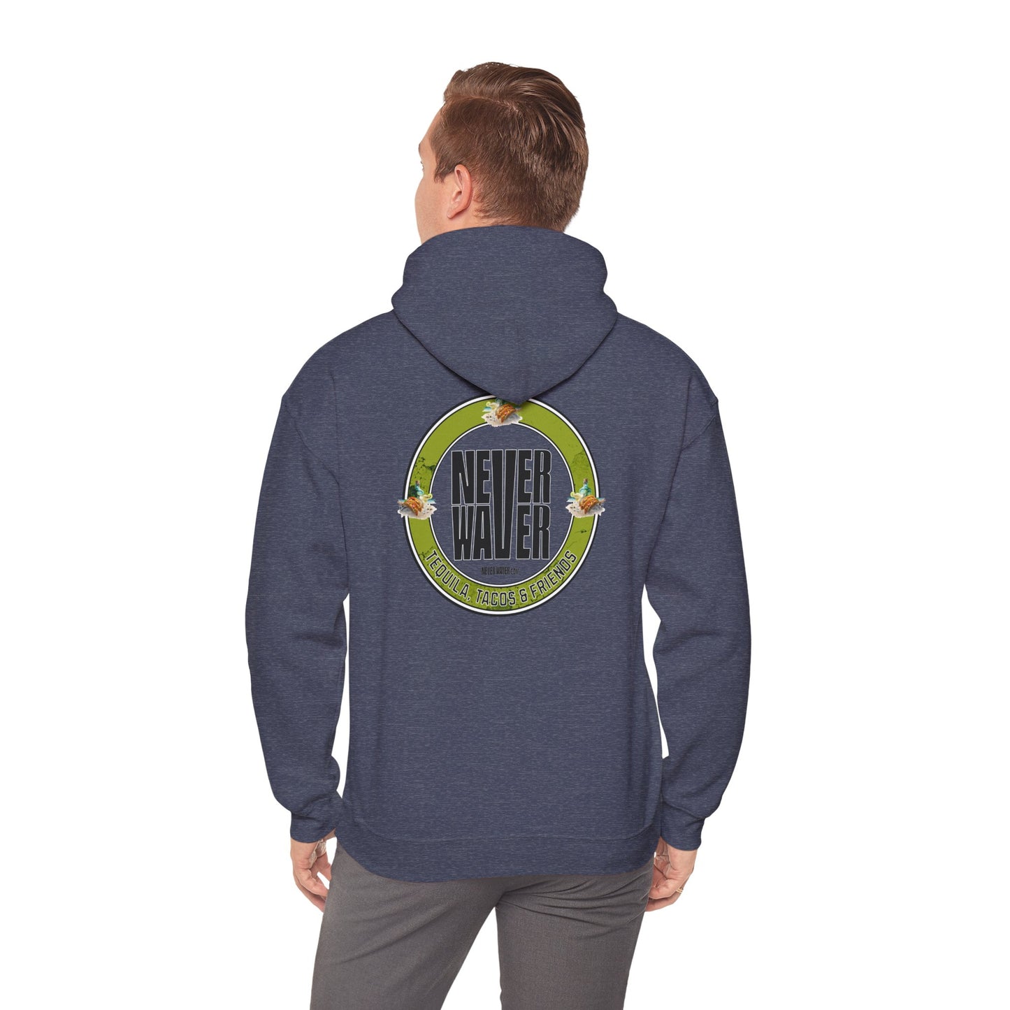Eco-Friendly Unisex Hoodie: "Never Waver Tequila, Tacos, And Friends"