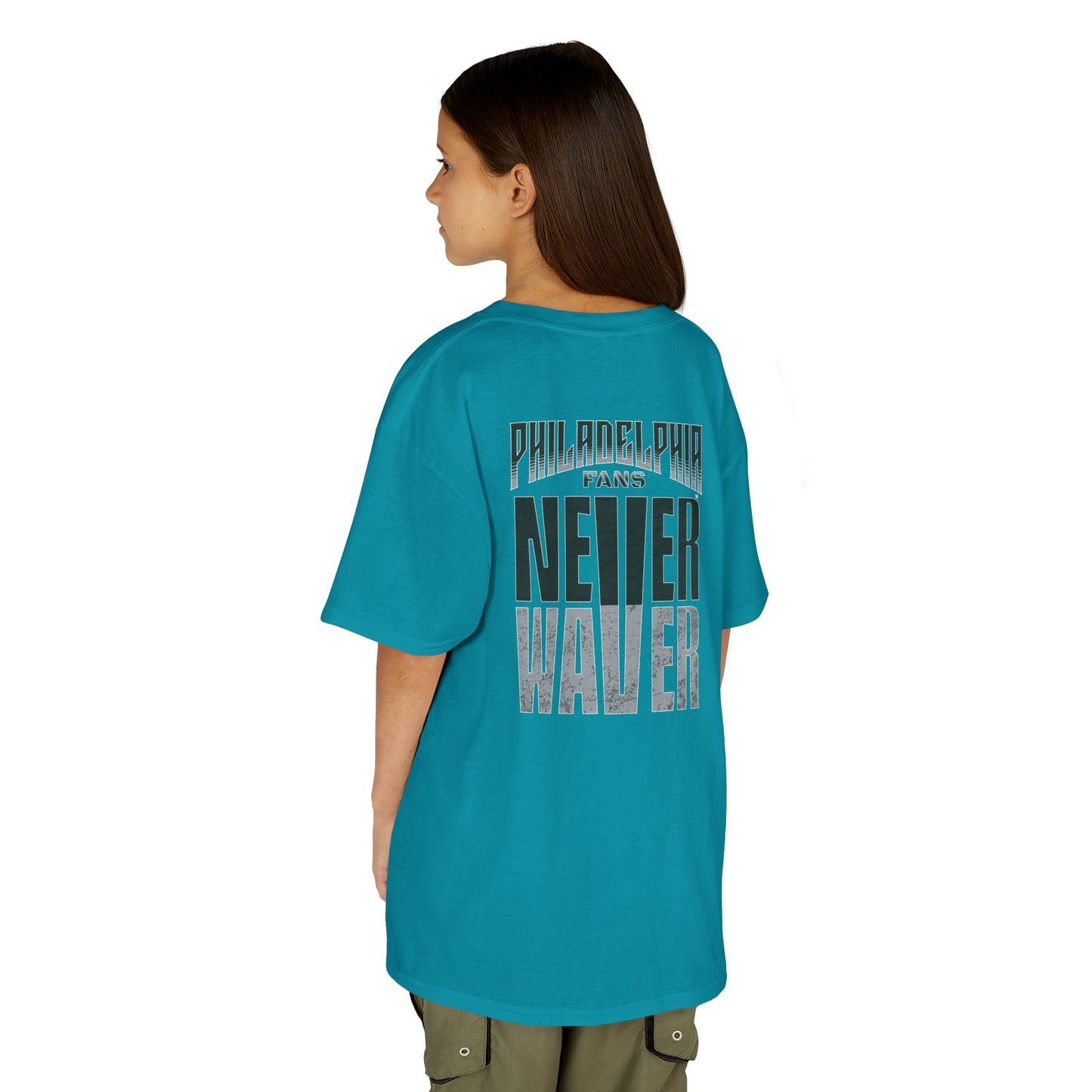 Philadelphia Fans Never Waver Kids Heavy Cotton™ Tee