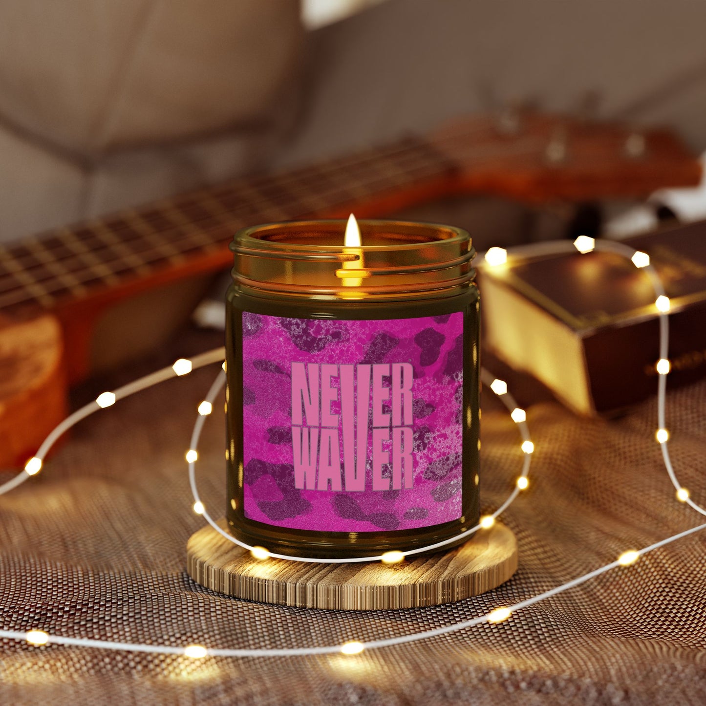Never Waver Wild Vibes Scented Candles, Coconut Apricot Wax, Eco-Friendly Aromatherapy, Unique Home Decor, Gift for Her, Relaxation Gift
