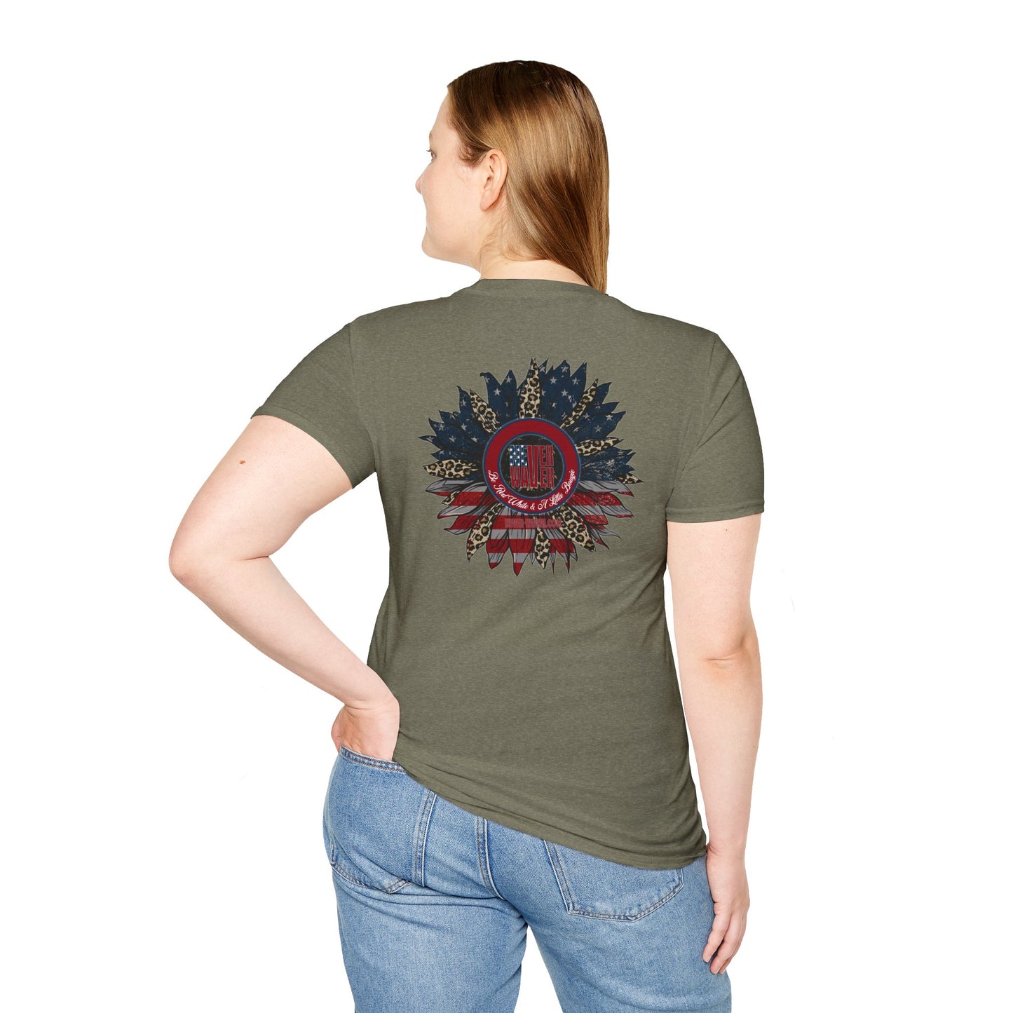 Never Waver Be Red White and A Little Bougie Unisex Soft style T-Shirt
