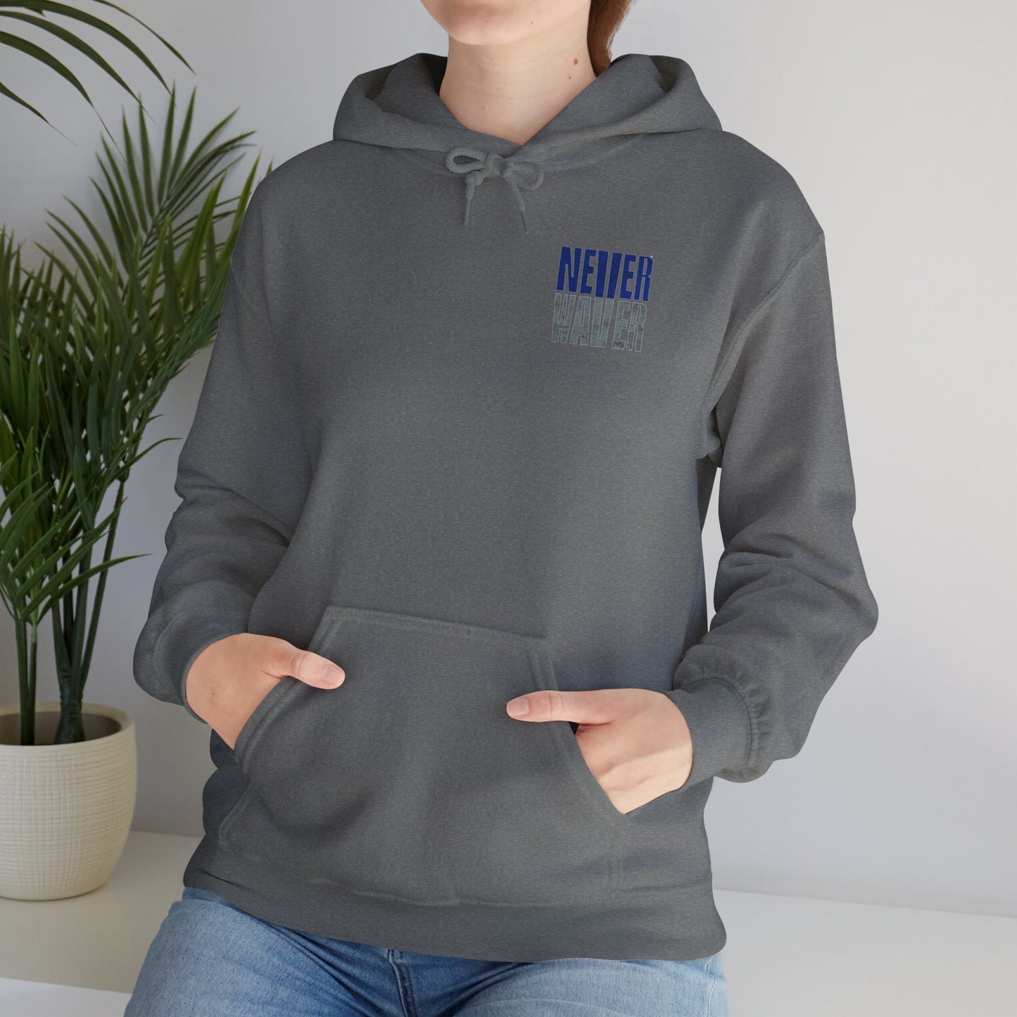 "Dallas Fans Never Waver" Motivational Unisex Heavy Blend™ Hooded Sweatshirt