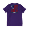 Never Waver Stylized Flag Design Unisex Jersey Short Sleeve V-Neck Tee