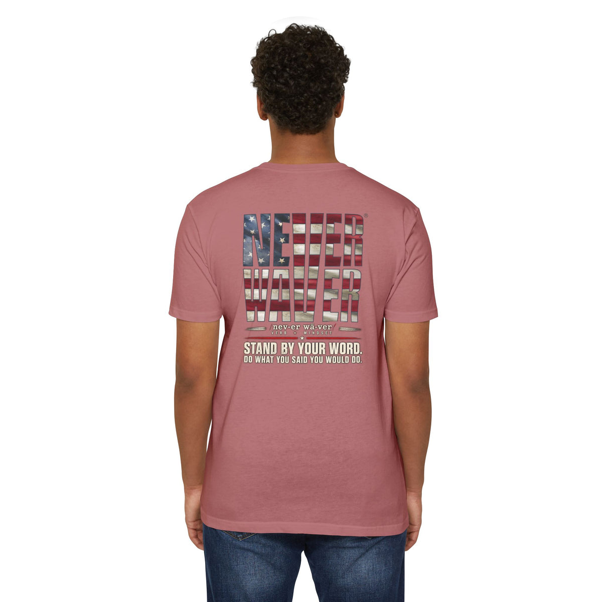 Never Waver Definition Men’s Crew T-Shirt by Printify