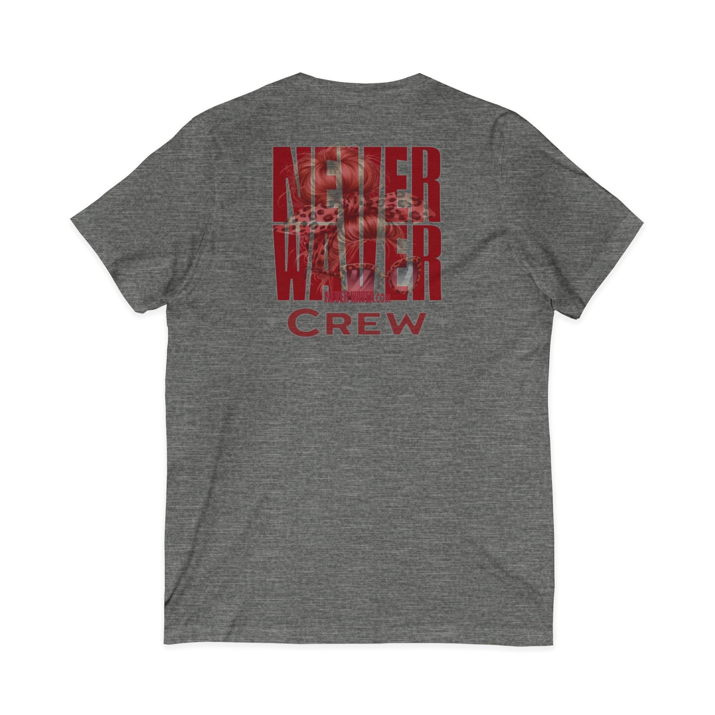 Never Waver Inspirational Crew T-Shirt Unisex V-Neck Tee