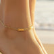 Never Waver Engravable Curved Bar Anklet — Personalized Minimalist Chain Anklet by Printify