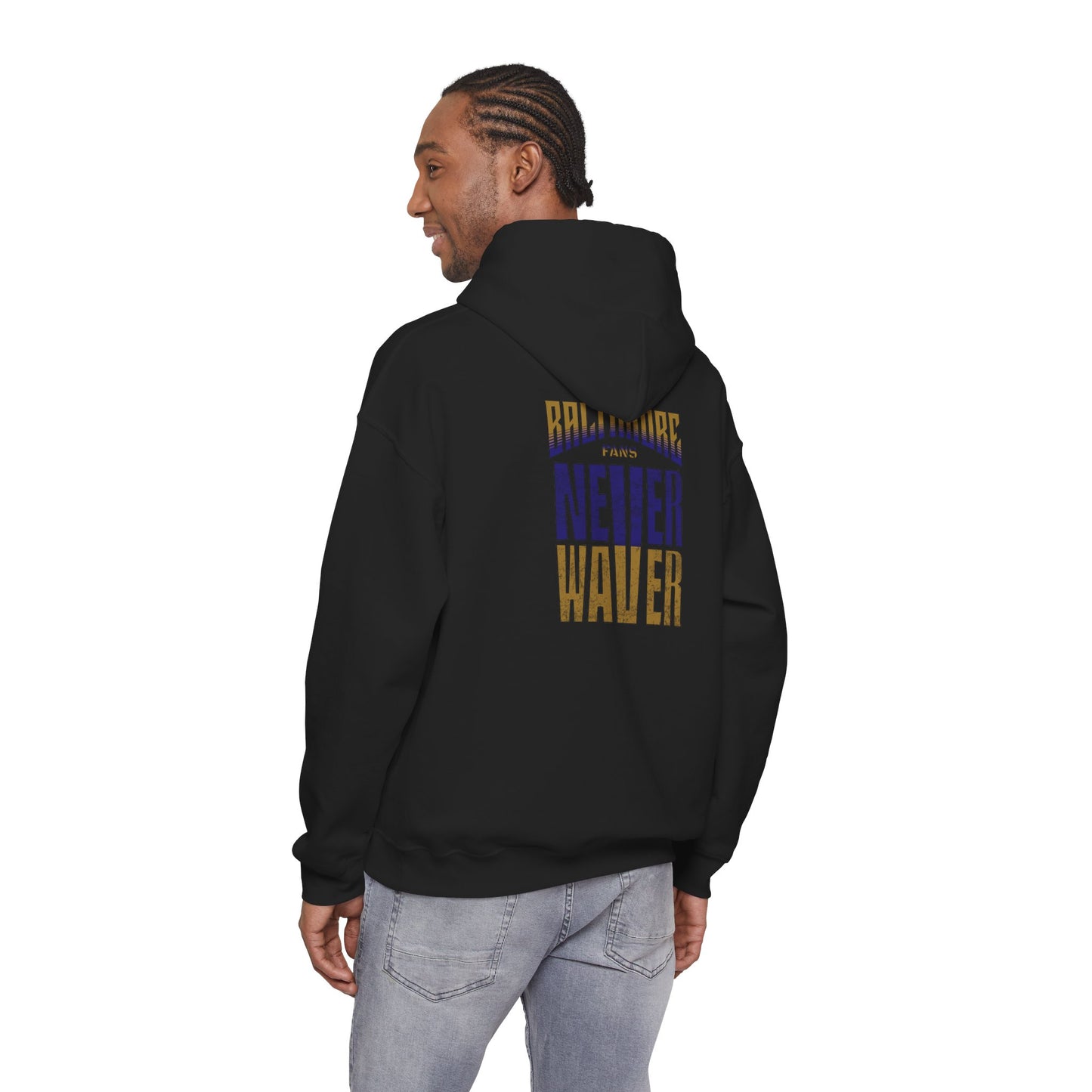 Baltimore Fans Never Waver Unisex Heavy Blend™ Hoodie, Sweatshirt