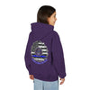 Never Waver Always Back The Blue  Vintage-Inspired Youth Hoodie with American Flag Design