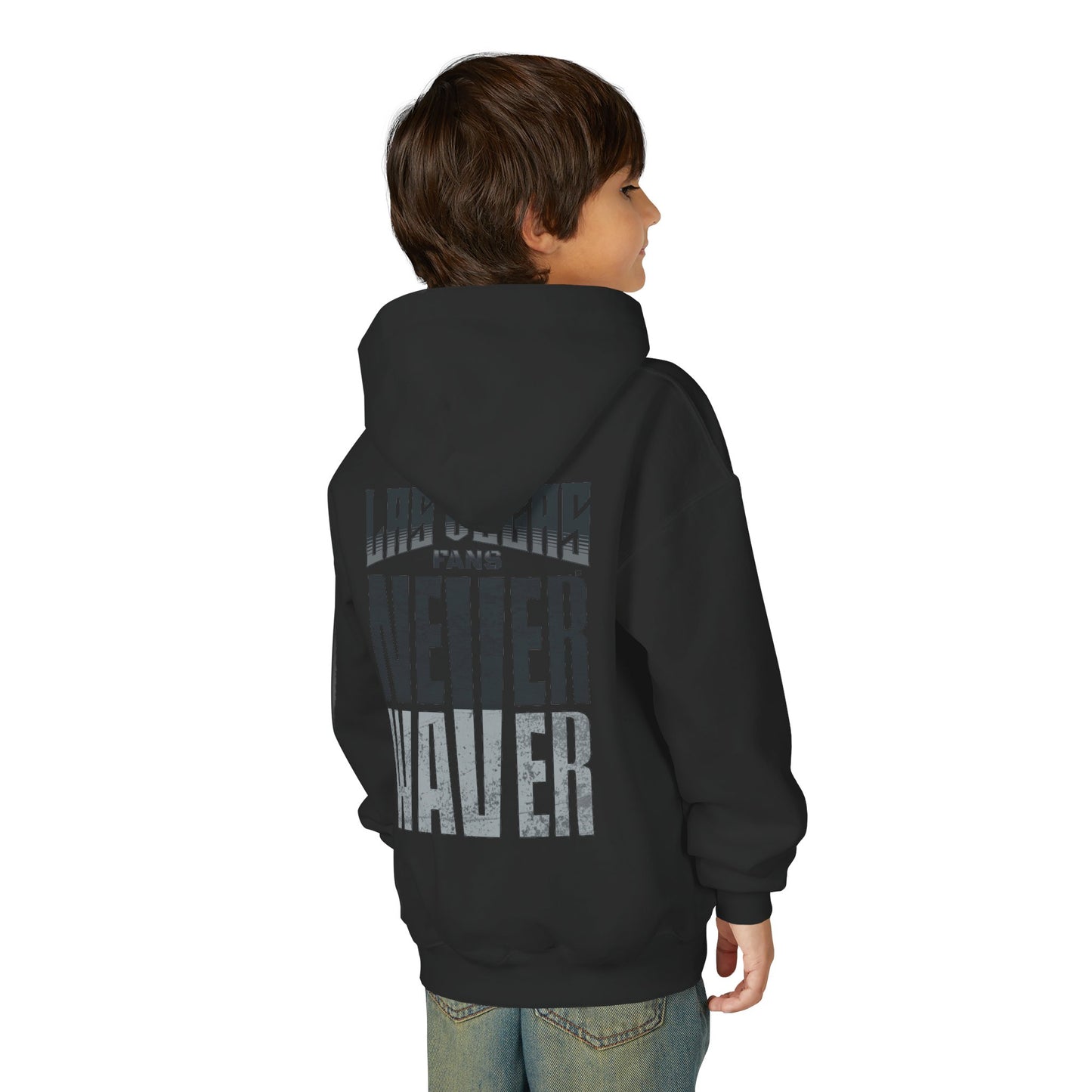 Las Vegas Fans Never Waver Youth Heavy Blend Hooded Sweatshirt