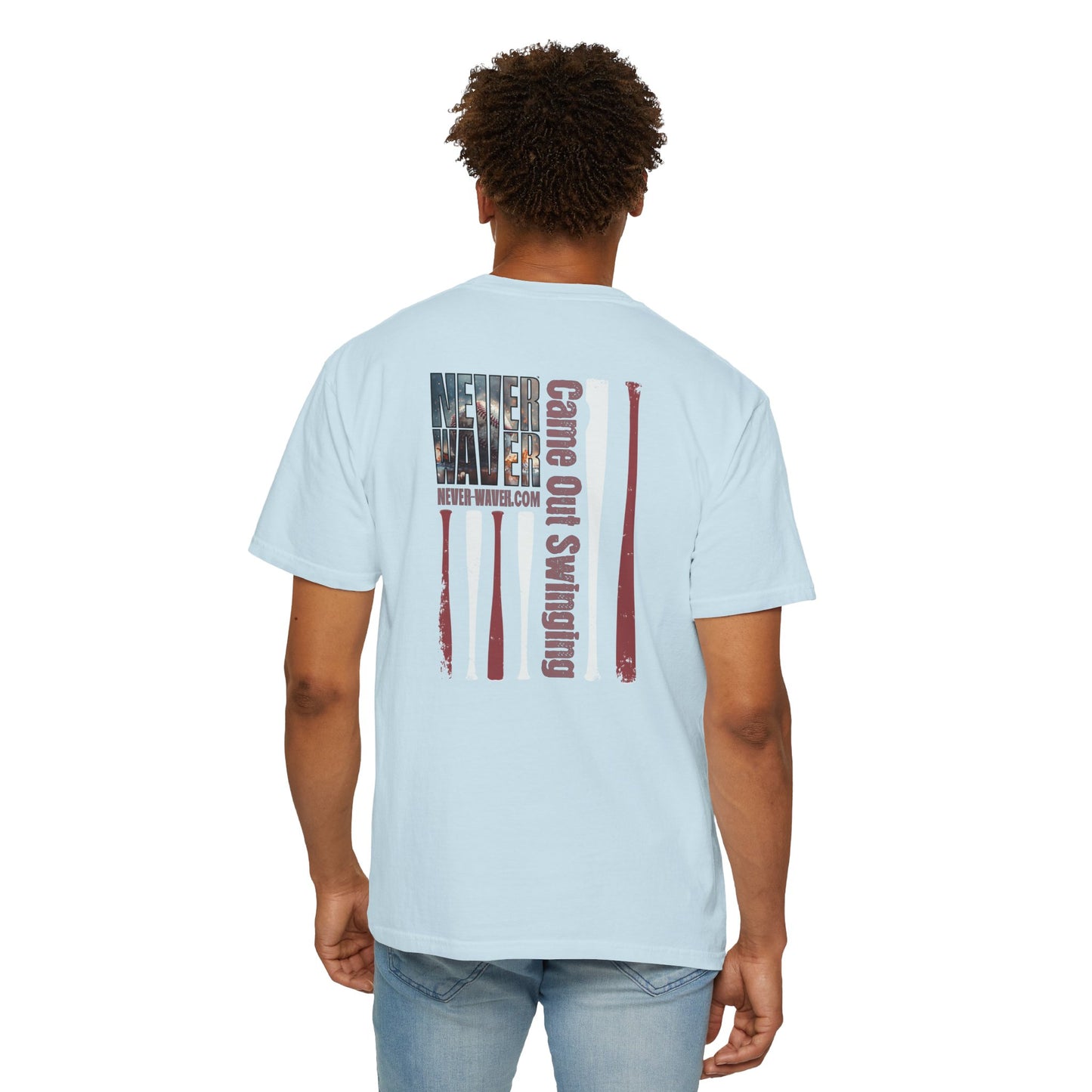 Never Waver T-Shirt — "Came Out Swinging" Graphic Tee