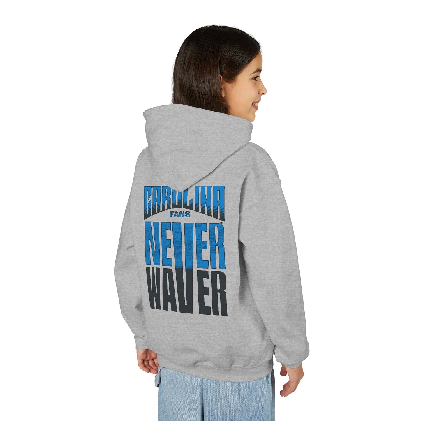 Carolina Fans Never Waver Youth Heavy Blend Hooded Sweatshirt