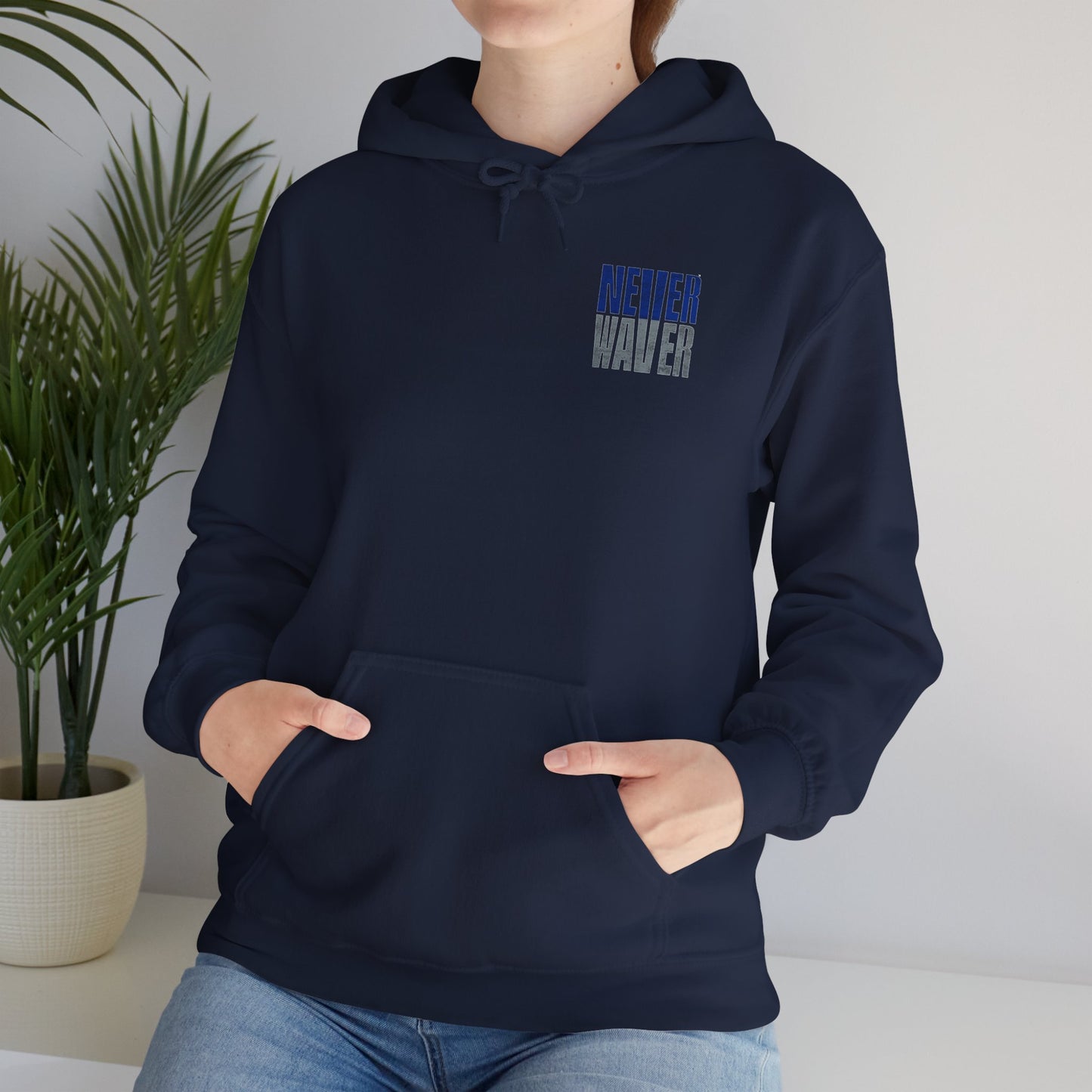 "Dallas Fans Never Waver" Motivational Unisex Heavy Blend™ Hooded Sweatshirt