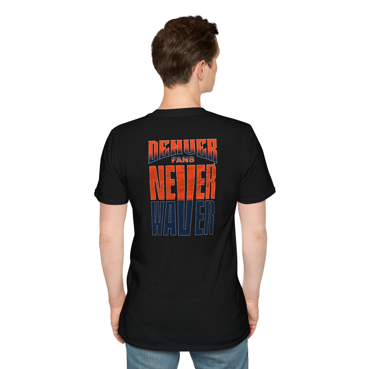 Denver Fans Never Waver Unisex Softstyle T-Shirt