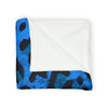 Blue Leopard Print Blanket — Soft Polyester Throw for Home, Travel & Gifts | Never Waver