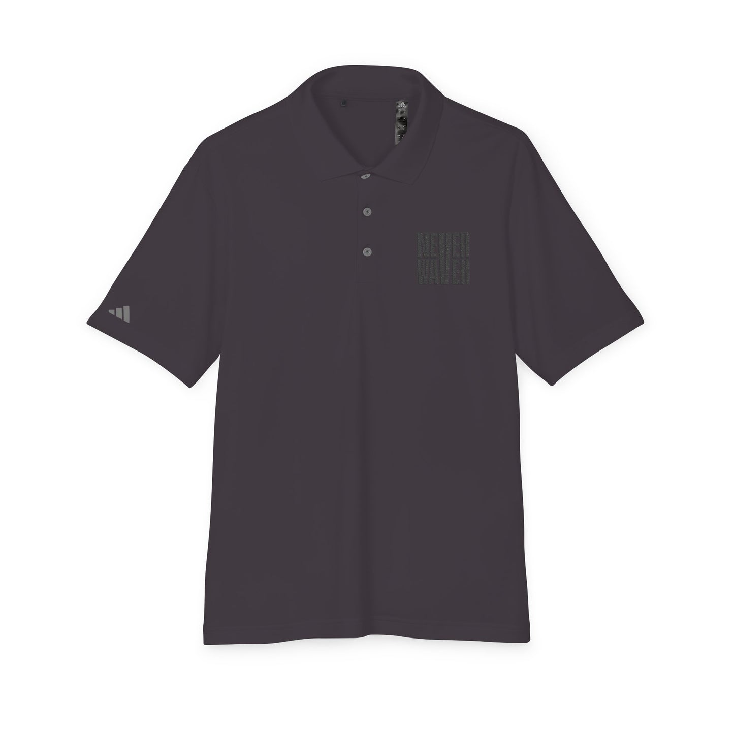 Never Waver Embroidered adidas Unisex Performance Polo