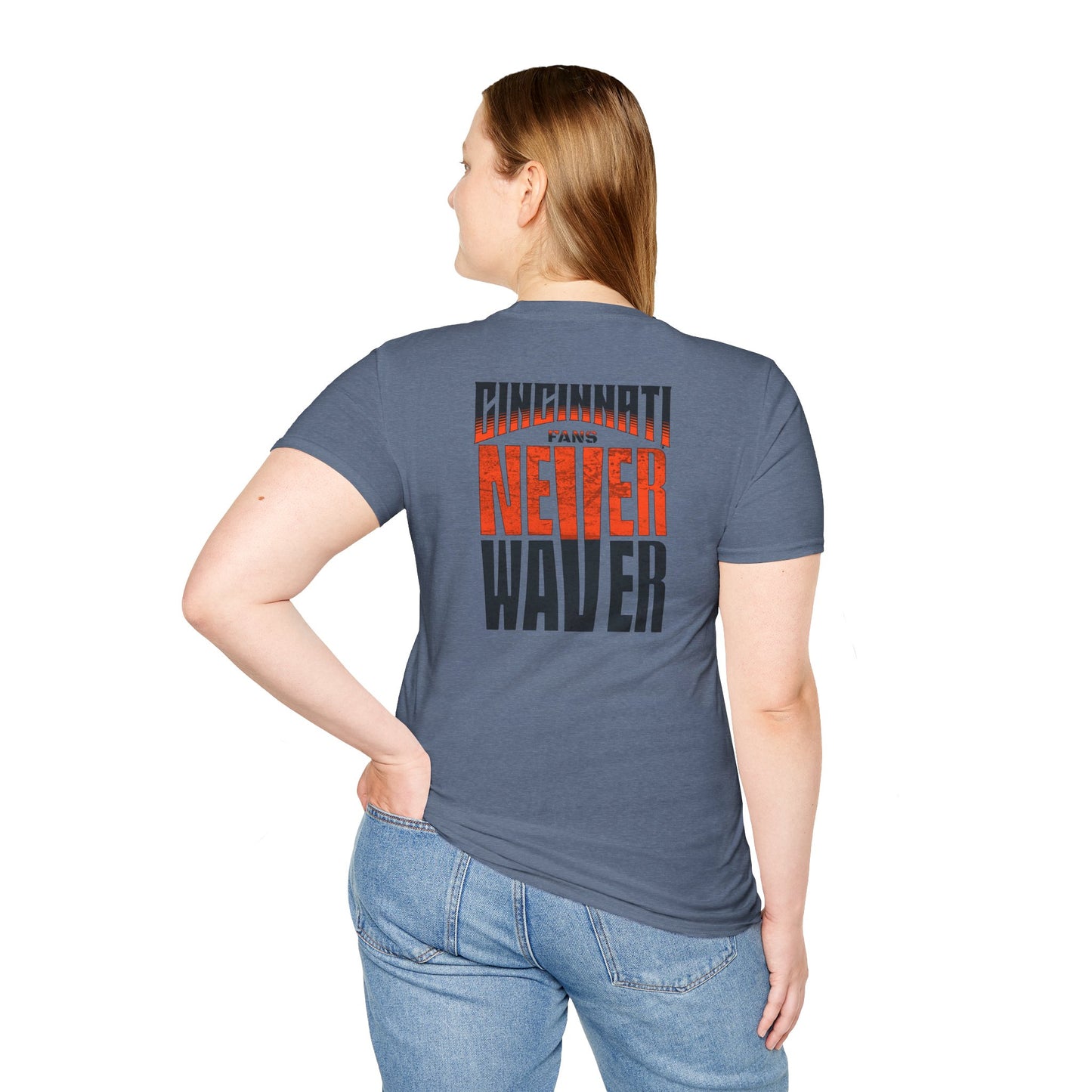 Cincinnati Fans Never Waver Unisex Softstyle T-Shirt