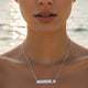 You Never Waver Bar Necklace with Cutout Heart