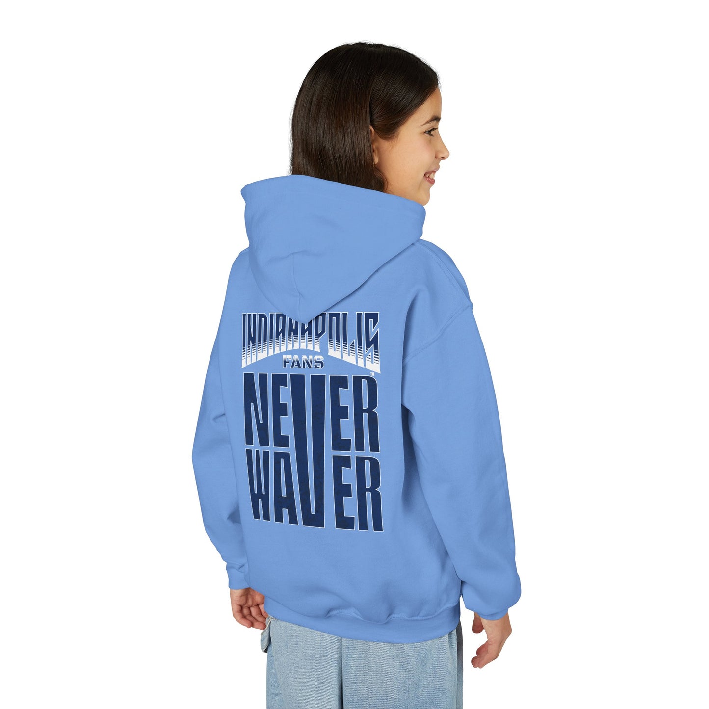Indianapolis Fans Never Waver Youth Heavy Blend Hooded Sweatshirt