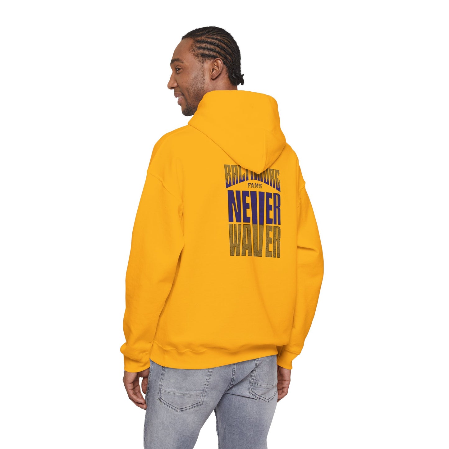 Baltimore Fans Never Waver Unisex Heavy Blend™ Hoodie, Sweatshirt