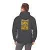 Los Angeles Fans Never Waver w Leopard Football Unisex Heavy Blend™ Hooded Sweatshirt - Cozy, Motivational Apparel for Everyday Wear