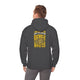 Los Angeles Fans Never Waver w Leopard Football Unisex Heavy Blend™ Hooded Sweatshirt - Cozy, Motivational Apparel for Everyday Wear by Printify