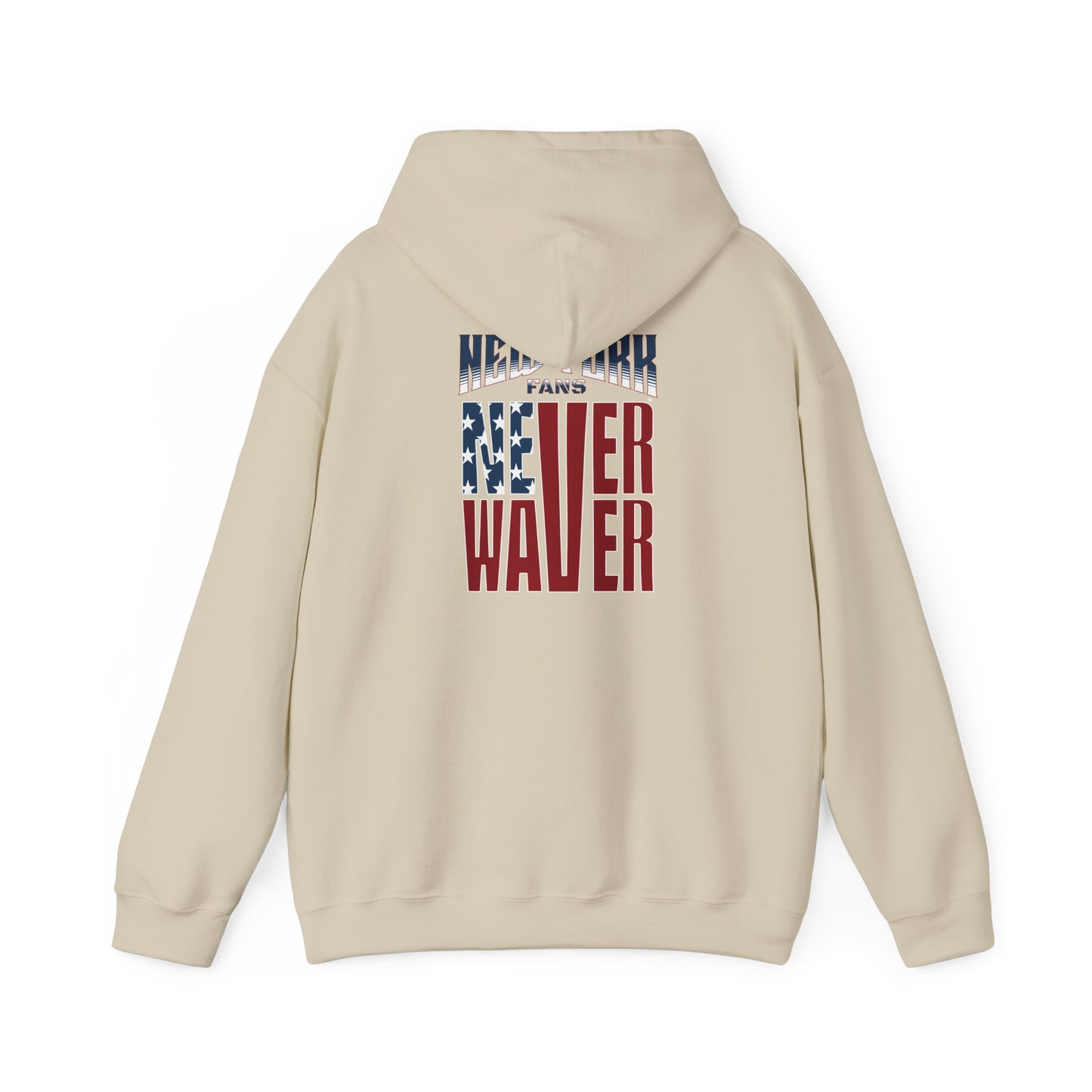 'New York Fans Never Waver' American Flag Design Unisex Heavy Blend™ Hoodie