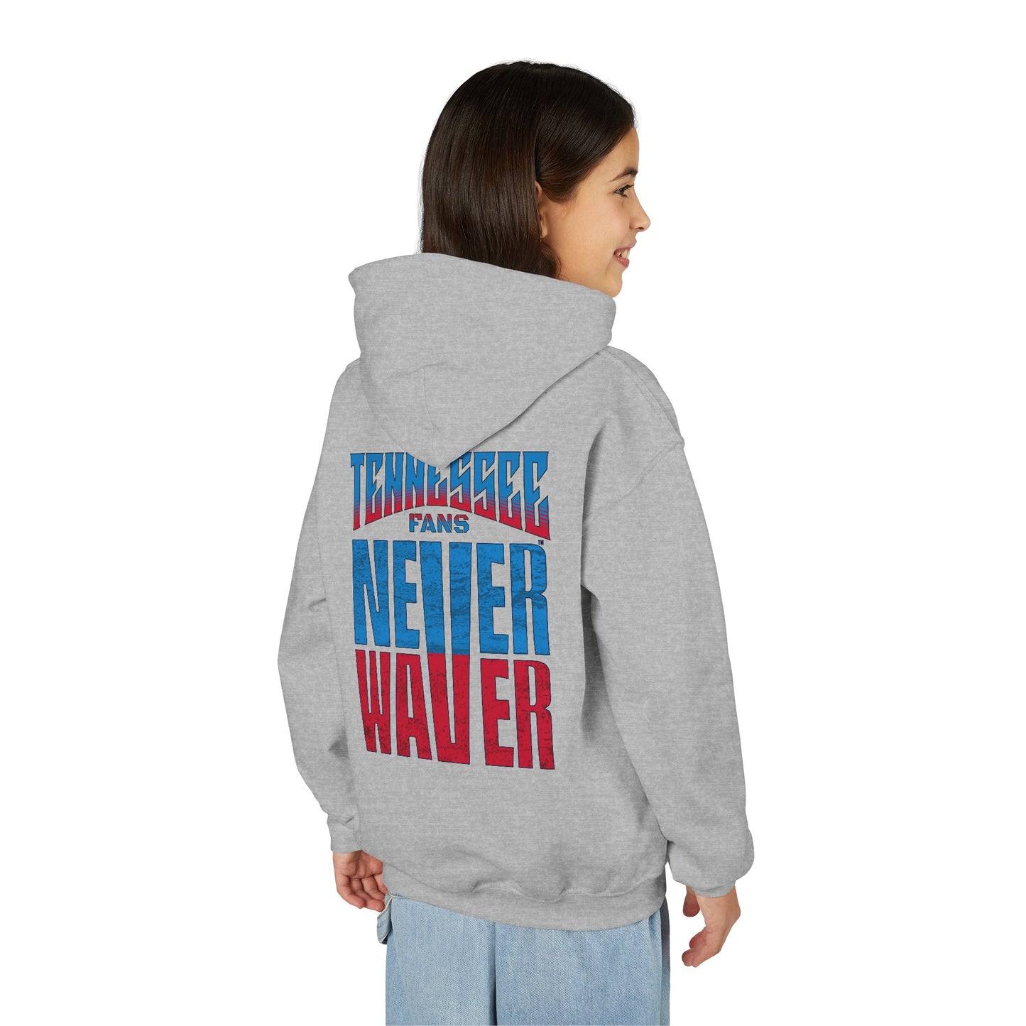 Tennessee Fans Never Waver Youth Heavy Blend Hooded Sweatshirt