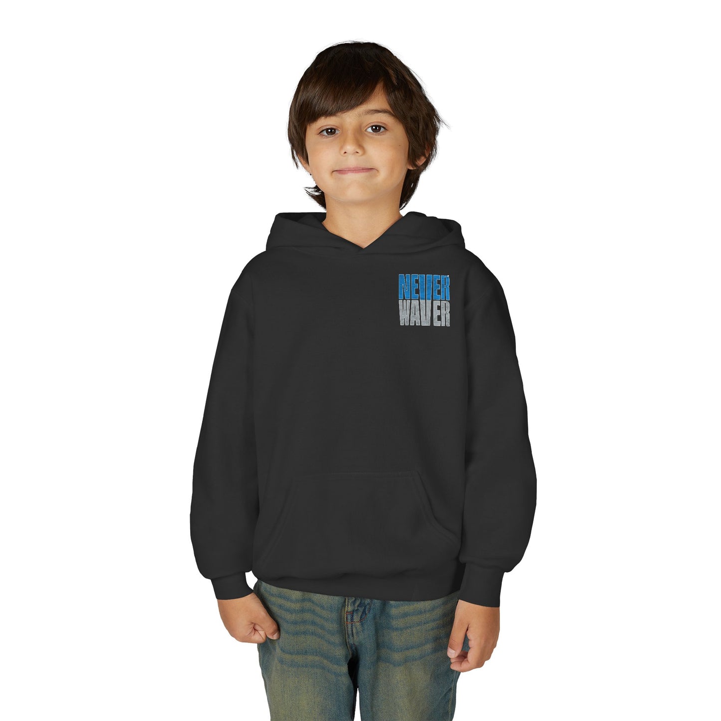 Detroit Fans Never Waver Youth Heavy Blend Hooded Sweatshirt