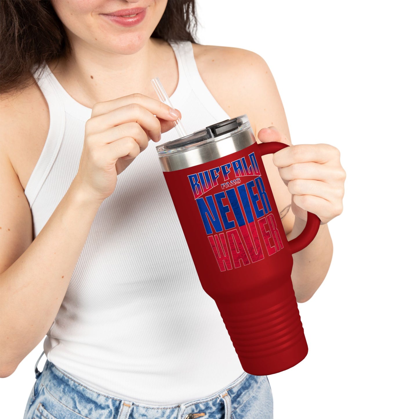 Buffalo Fans Never Waver Insulated Travel Mug, 40oz