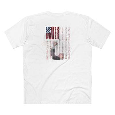 Never Waver Jesus Protecting America And Trump Men's Staple Tee