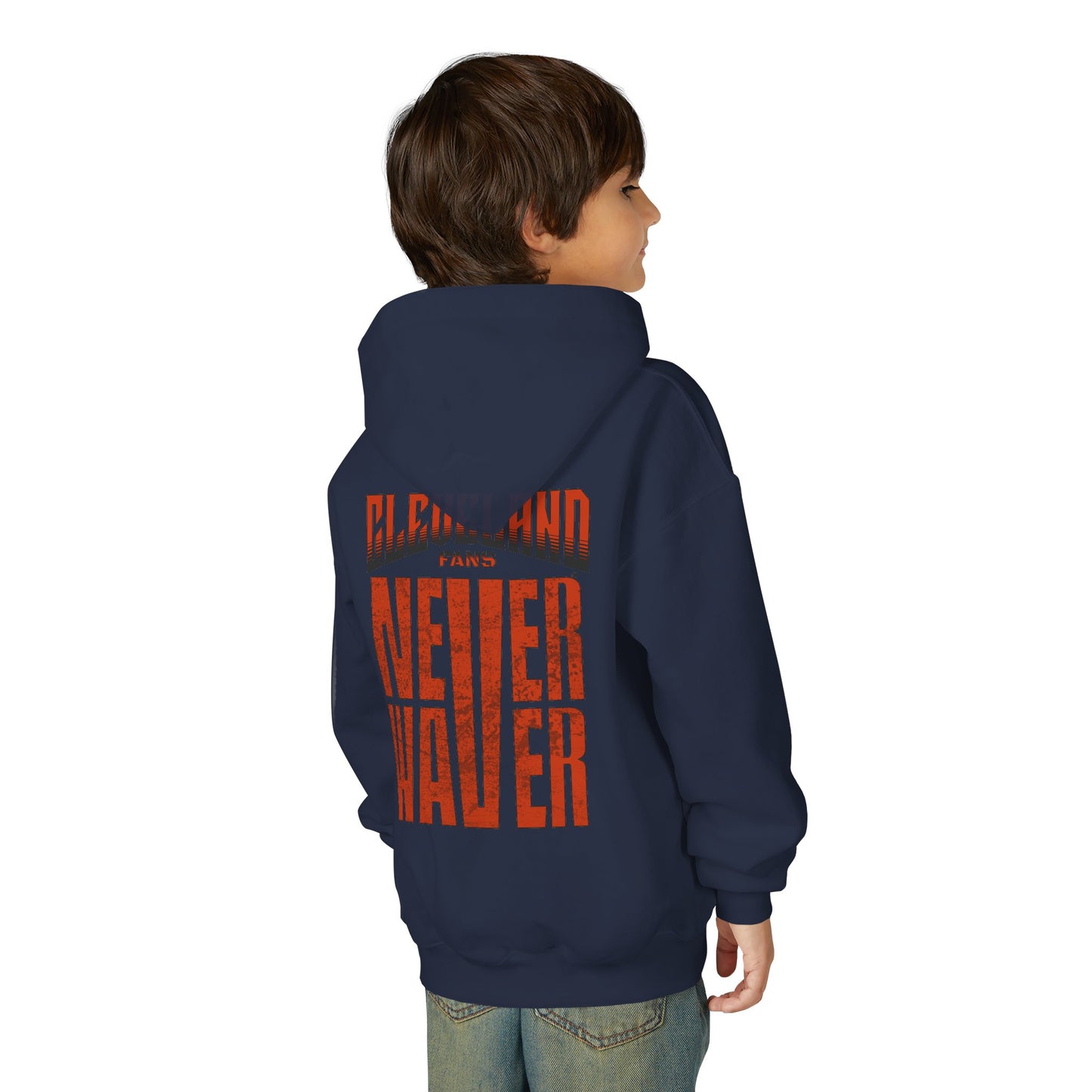 Cleveland Fans Never Waver Youth Heavy Blend Hooded Sweatshirt