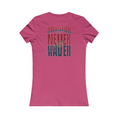 Houston Fans Never Waver W-Leopard Football Women's Favorite Tee