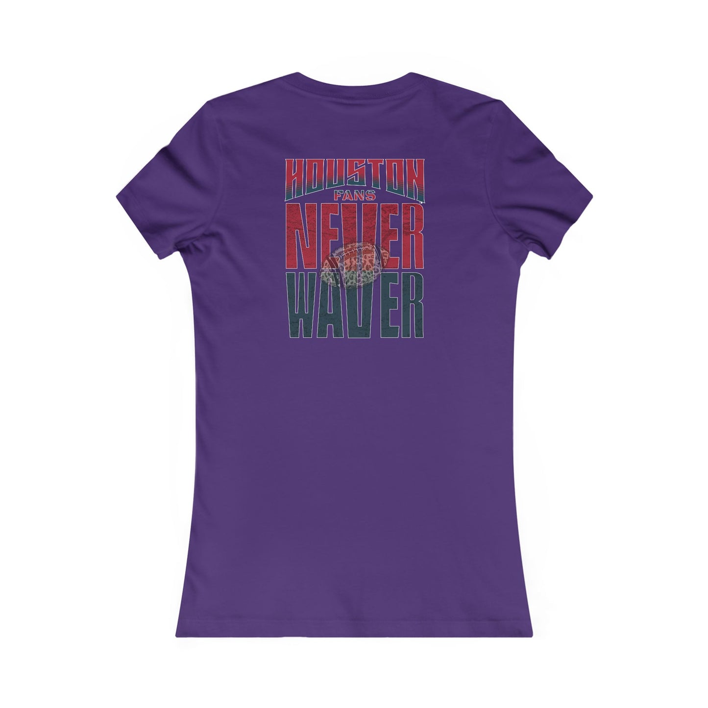 Houston Fans Never Waver W-Leopard Football Women's Favorite Tee