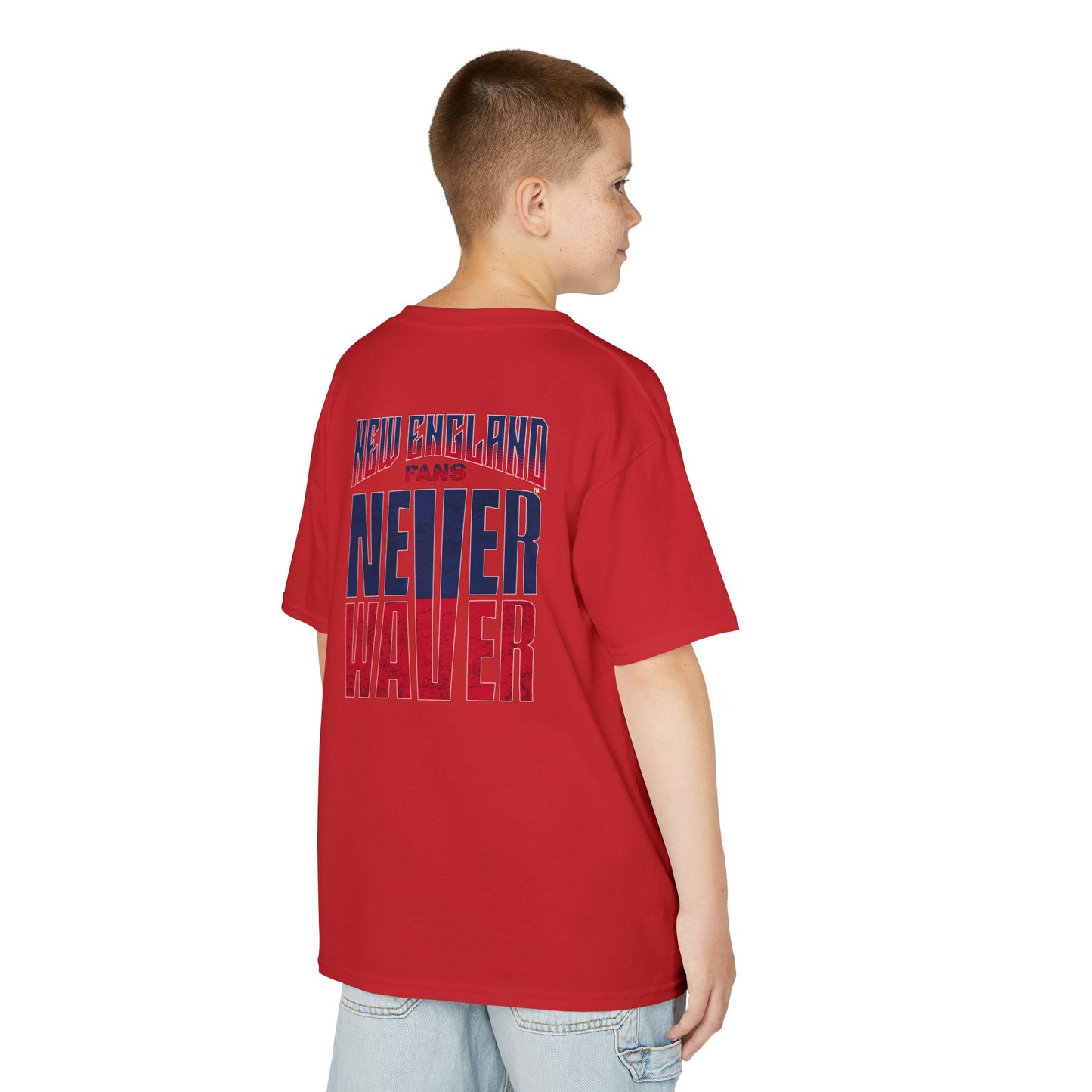 New England Fans Never Waver Kids Heavy Cotton™ Tee