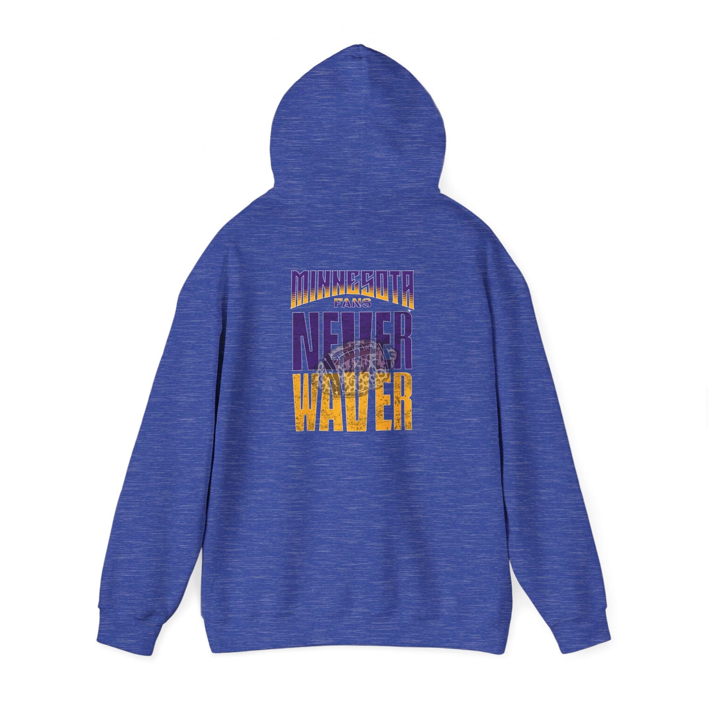 Minnesota Fans Never Waver w Leopard Football Unisex Heavy Blend™ Hoodie