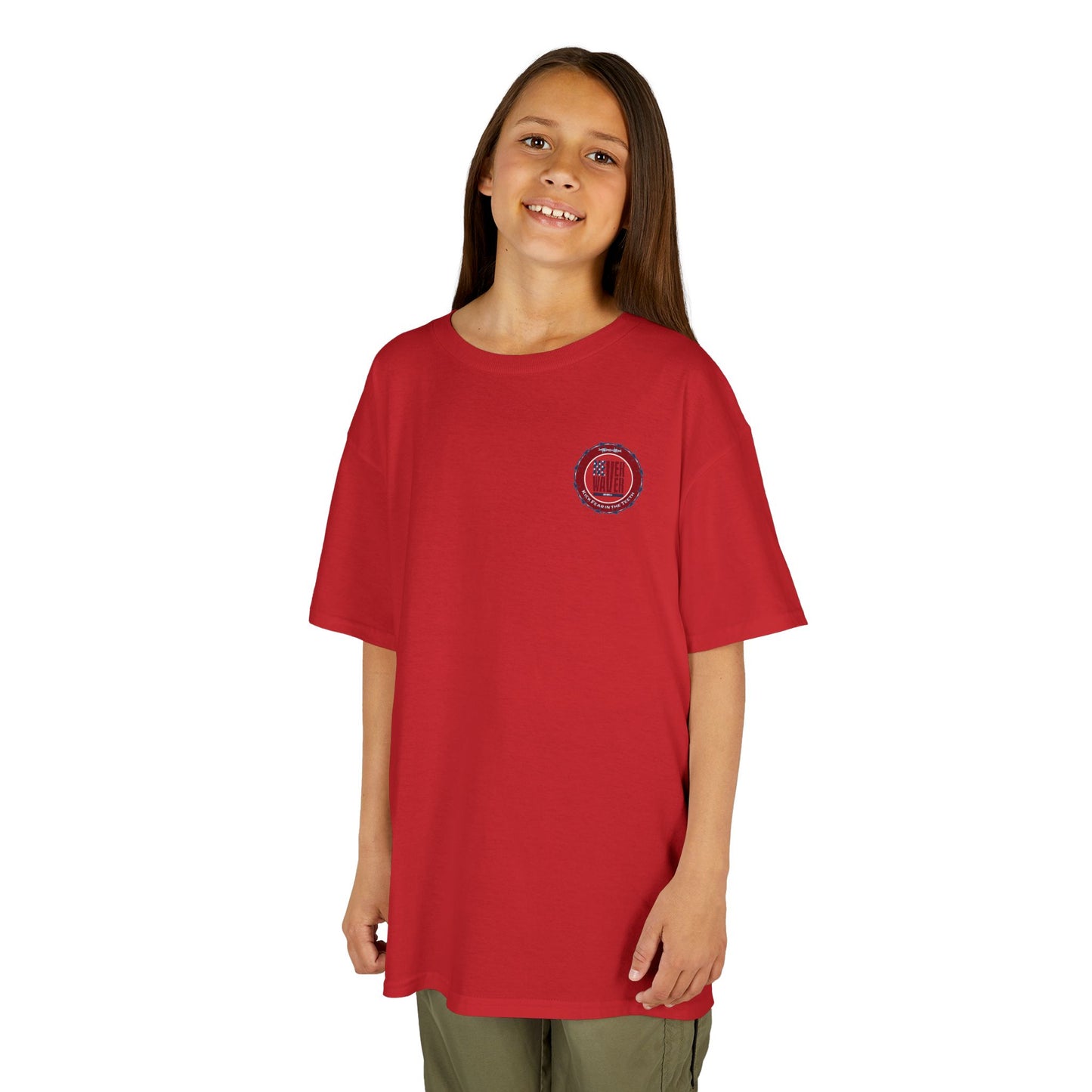 NEVER WAVER KICK FEAR IN THE TEETH Kids Heavy Cotton™ Tee