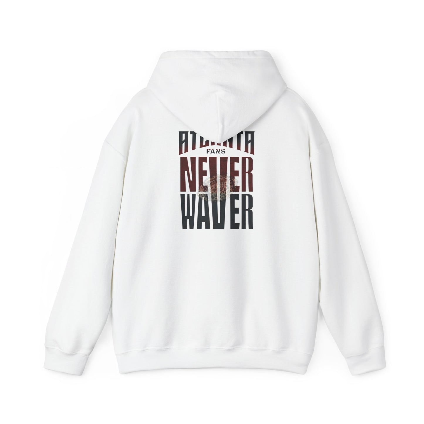 Atlanta Fans Never Waver Leopard Football Sweatshirt Unisex Heavy Blend™ Hoodie