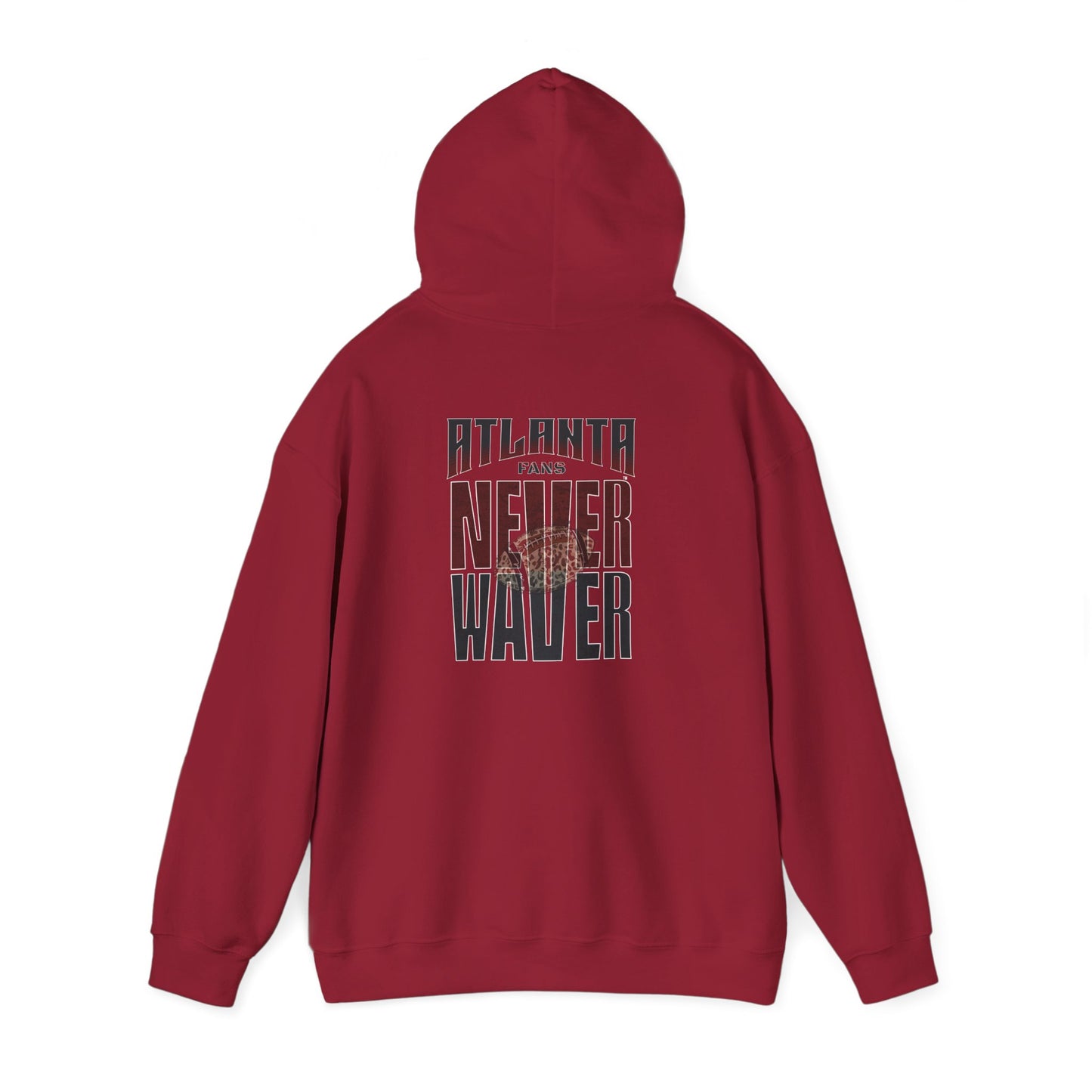 Atlanta Fans Never Waver Leopard Football Sweatshirt Unisex Heavy Blend™ Hoodie