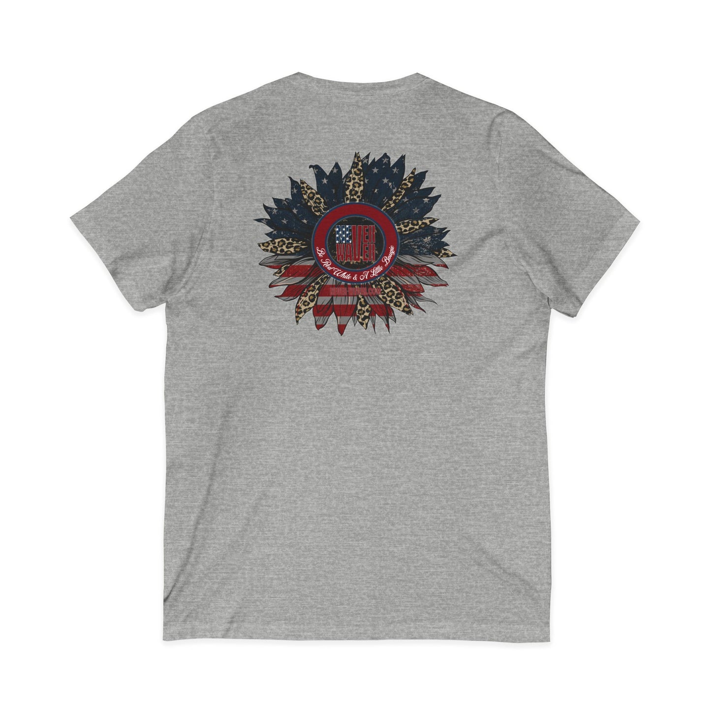 Never Waver Be Red White and A little Bougie T-Shirt Unisex V-Neck Tee