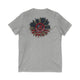 Never Waver Be Red White and A little Bougie T-Shirt Unisex V-Neck Tee by Printify