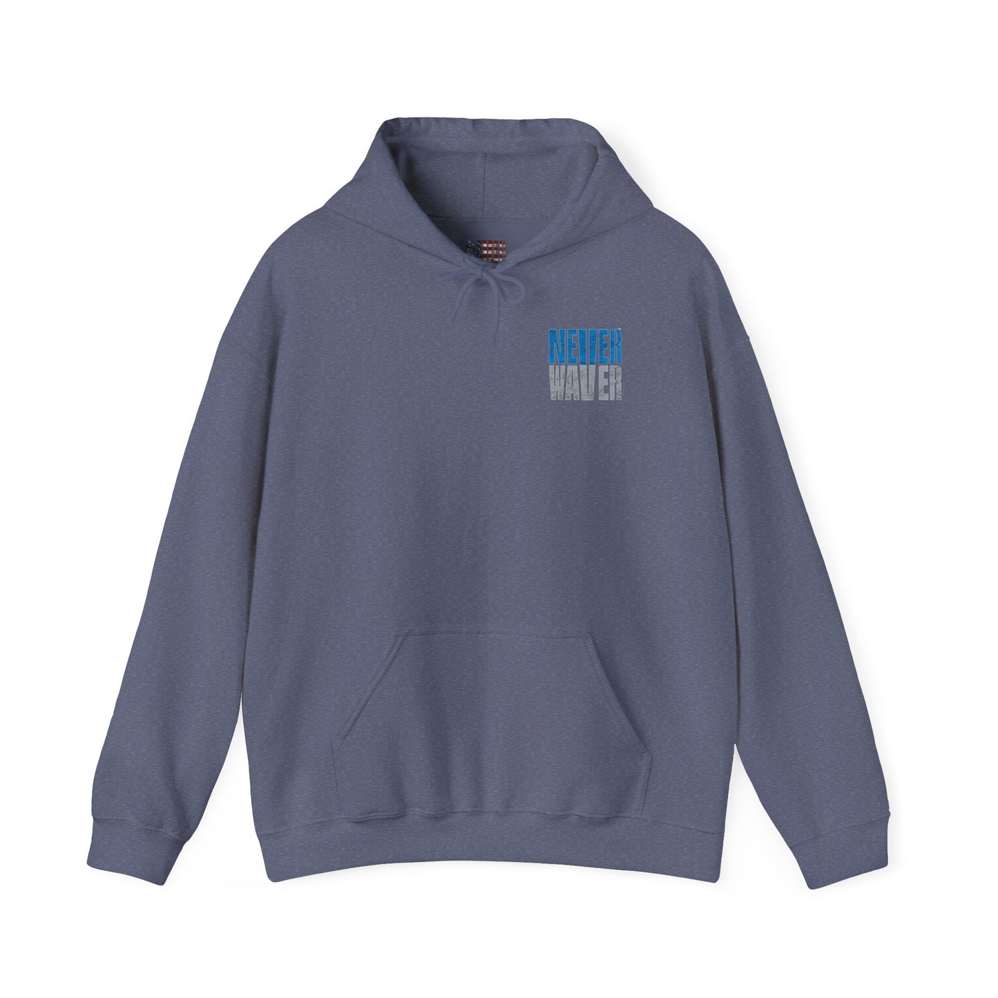 "Detroit Fans NEVER WAVER w Leopard Football" Inspirational Wear Unisex Heavy Blend™ Hooded Sweatshirt