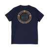 Never Waver Save Water Drink Beer  Unisex V-Neck Tee - Motivational Graphic Shirt