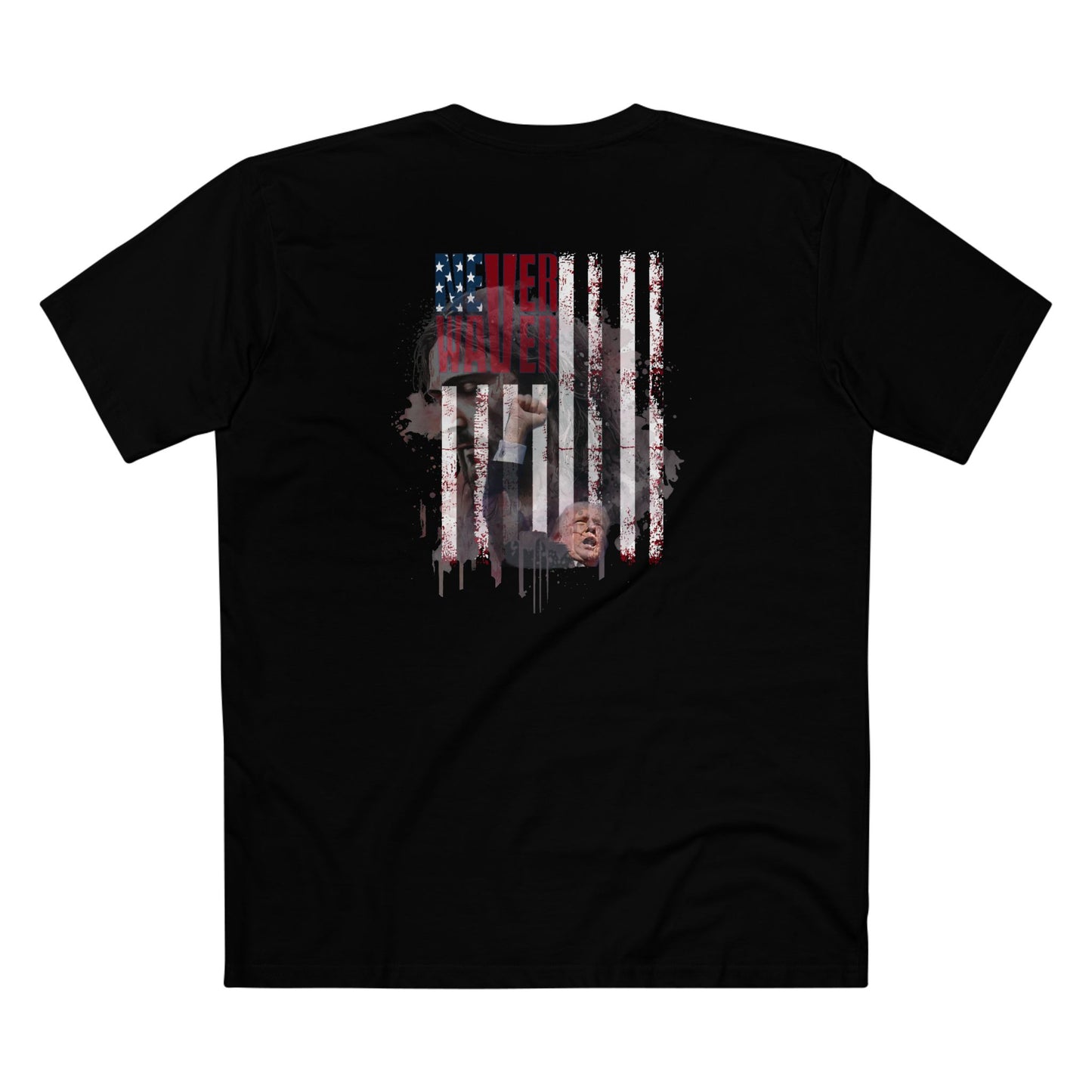 Never Waver Jesus Protecting America And Trump Men's Staple Tee