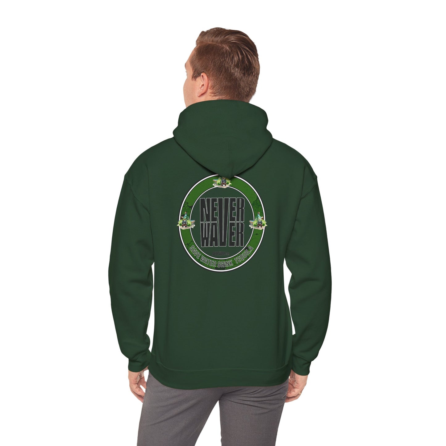 Never Waver Save Water Drink Tequila Unisex Heavy Blend™ Hooded Sweatshirt