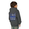 Never Waver Back The Blue  Vintage-Inspired Youth Hoodie with American Flag Design